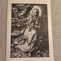 print-dame-med-barn-A-D-Albrecht-Durer-gammel-tysk-tryk-